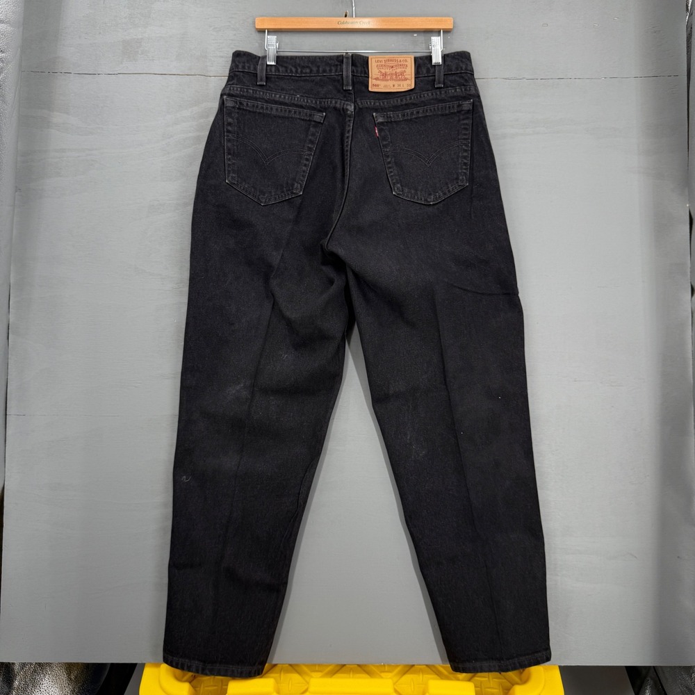 Vintage Levi's 560 Loose Fit Tapered Leg Jeans Black Made in USA 34 x 30 - Picture 2 of 8